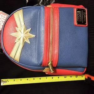 Loungefly | Bags | Marvel Red And Blue Backpack With Gold  display picture 1